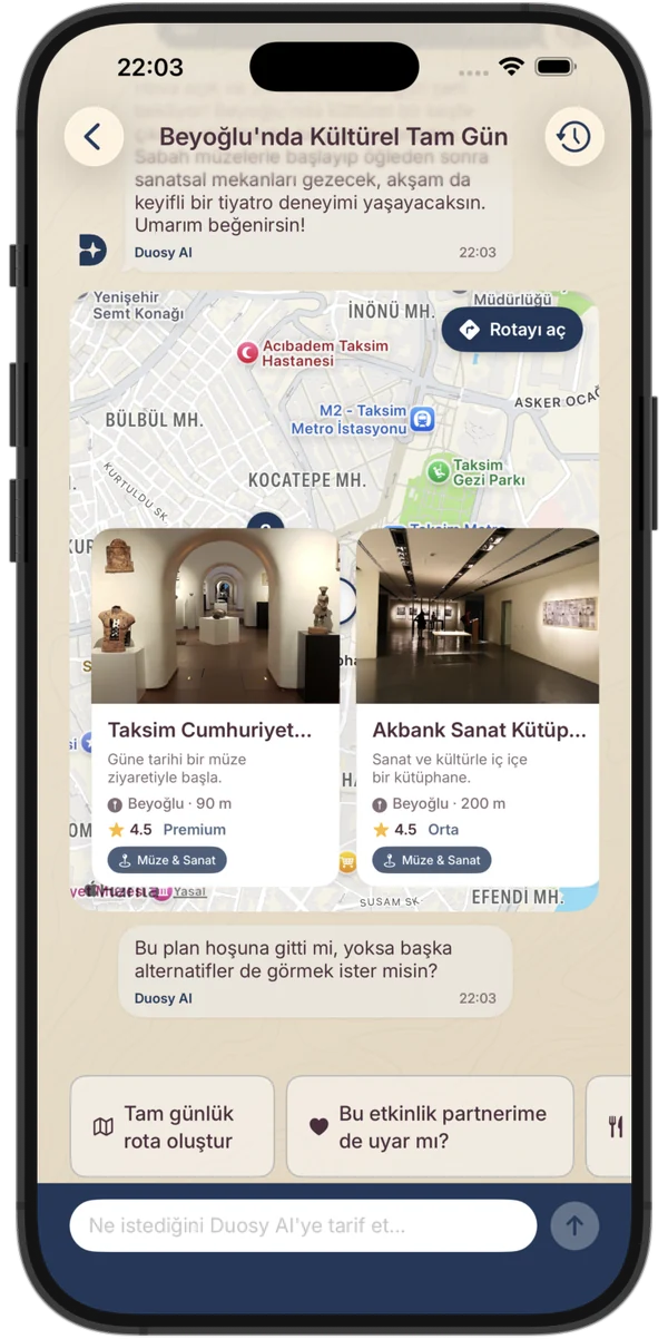 Duosy AI ekranı